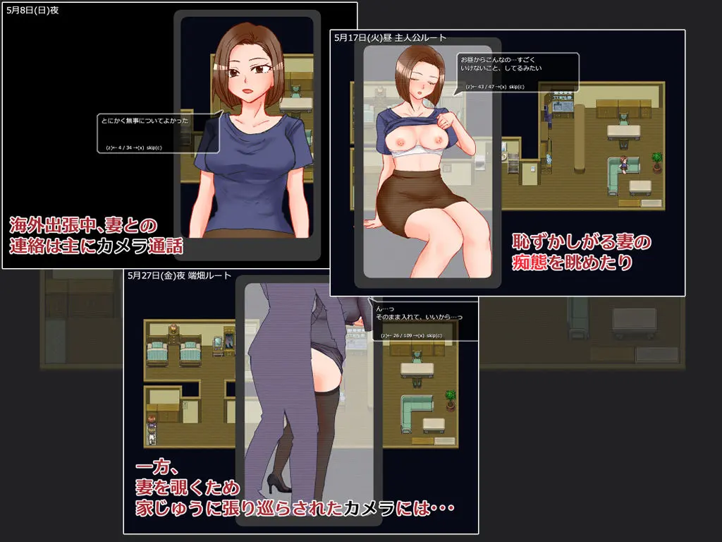 出張 自宅 妻 カメラ 画像2