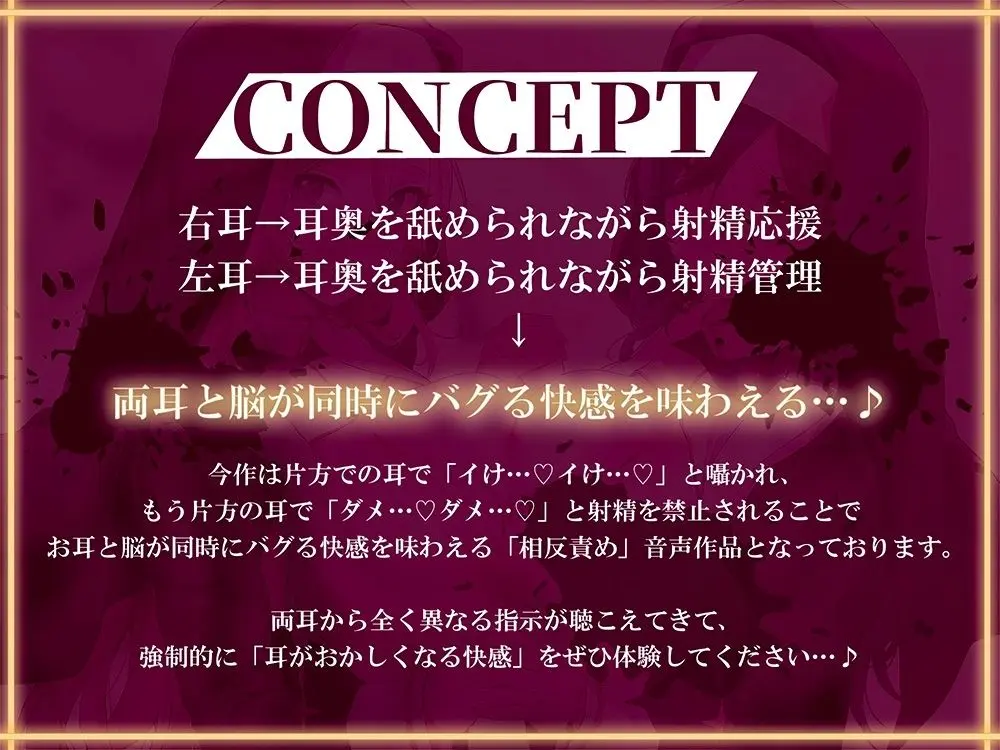 【全編ぐっぽり両耳奥舐め】Wシスターによる極耳奥舐め〜射精応援と射精管理を同時にされる脳バグ「相反責め教会」〜 画像2