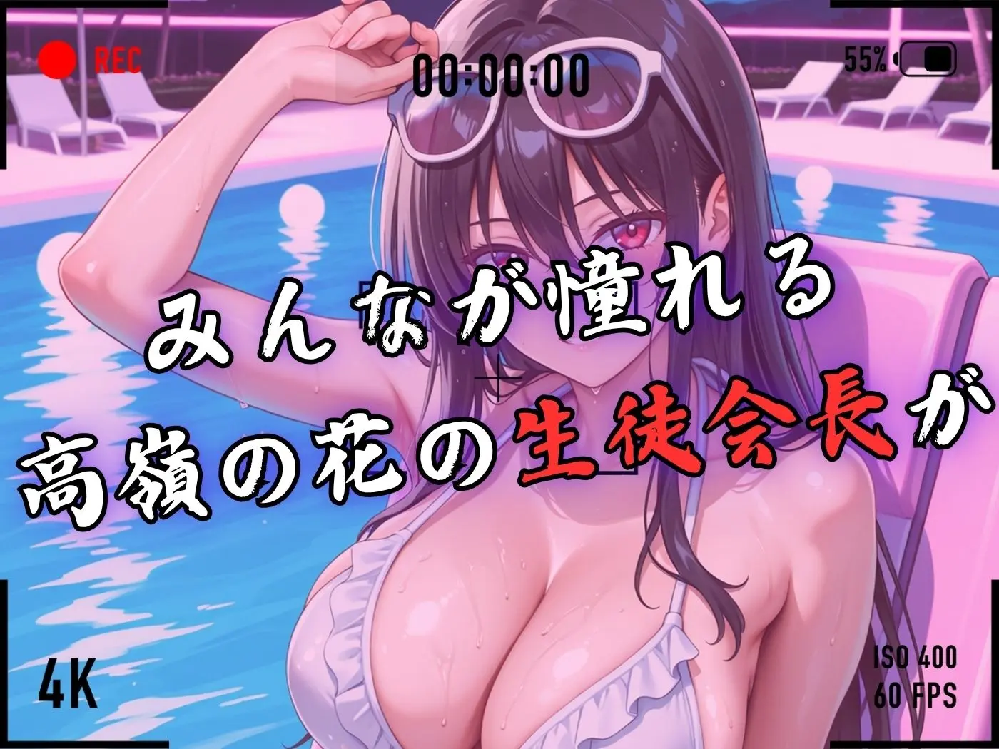 【4Kイラスト】1万3000人の生徒を抱いた校長による榊原春香への性指導(ナイトプール編) 画像3