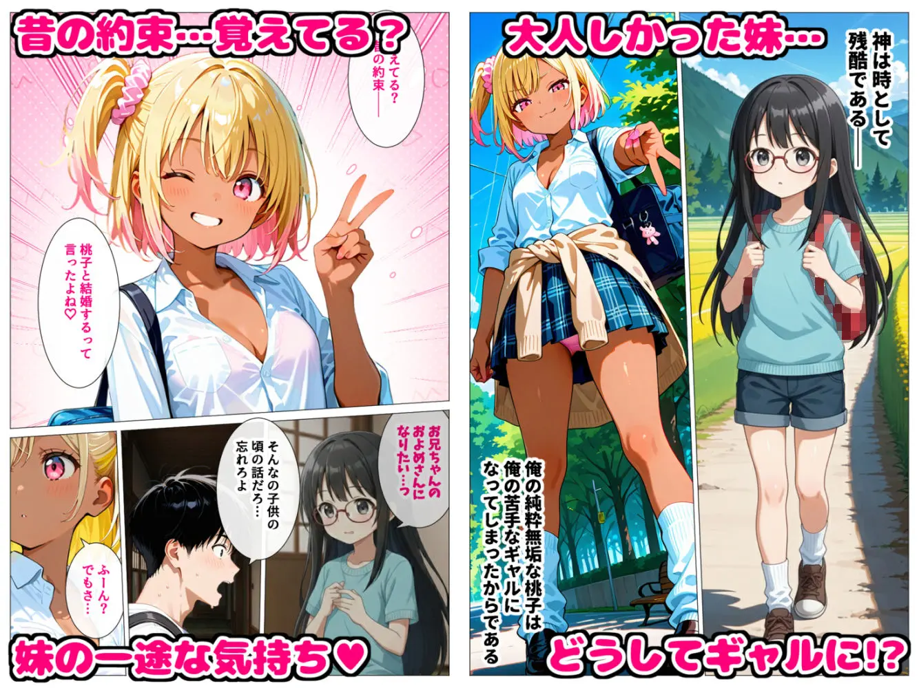 久々に帰省したら清楚だった妹が淫乱ギャル化してて…禁断の兄妹中出しセックスで絶頂する話 画像2