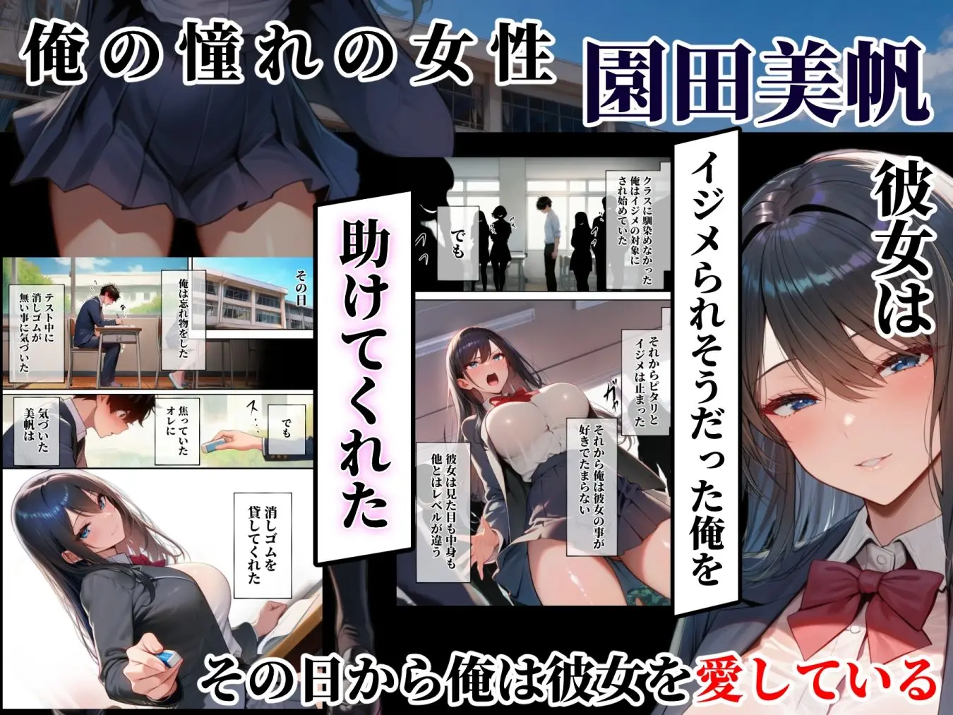 同じクラスの巨乳黒髪女神の心に空いた穴をオレの穢れた巨根でアナウメする話 画像1