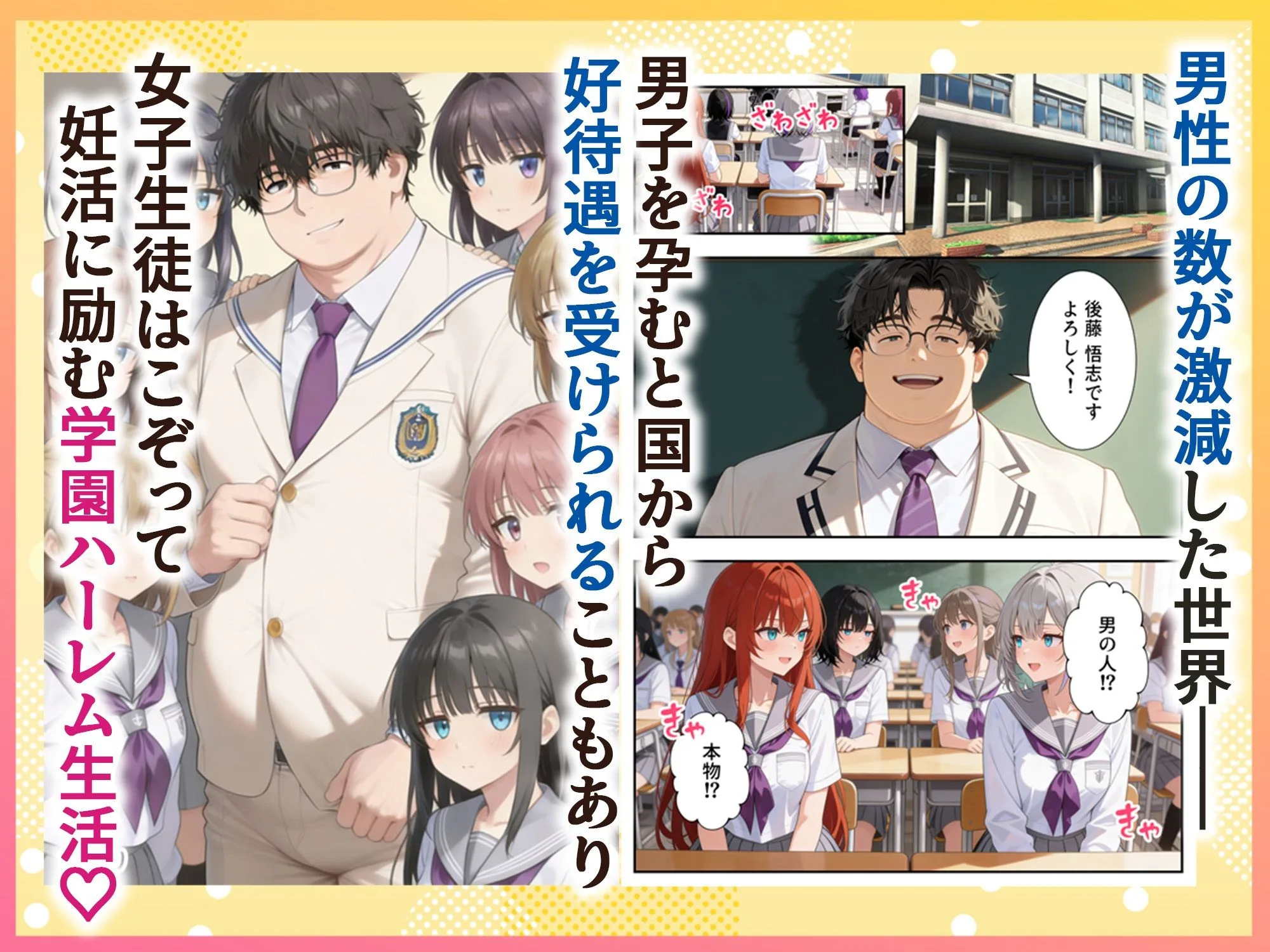 妊活ハーレム学園2 〜イケメンに全部奪われたけど転校したらまたデブス俺がチンポ王に!〜 画像1