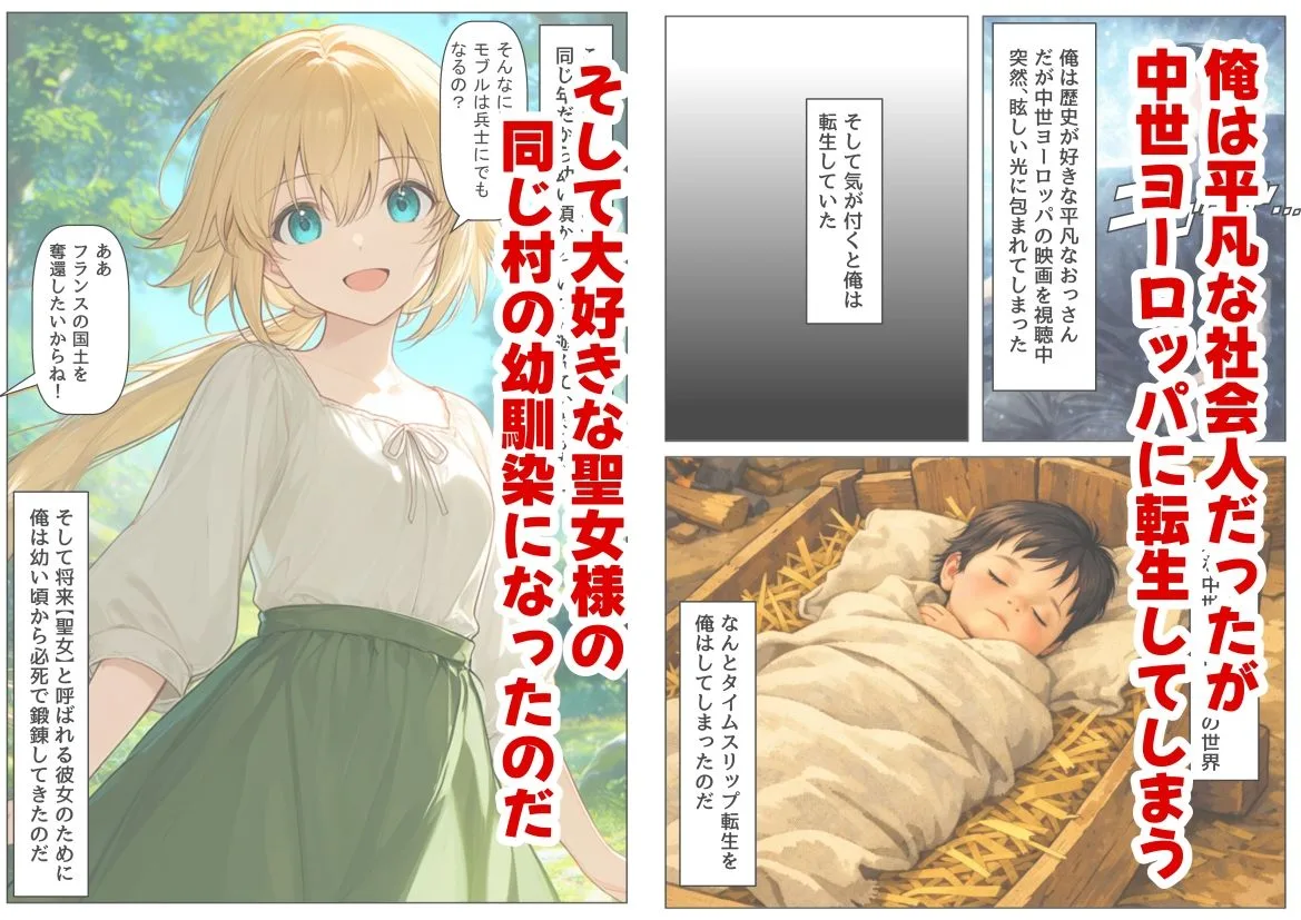 ジャンヌダル●の幼馴染に転生した俺は、彼女の悲惨な歴史を変える！！ 画像1