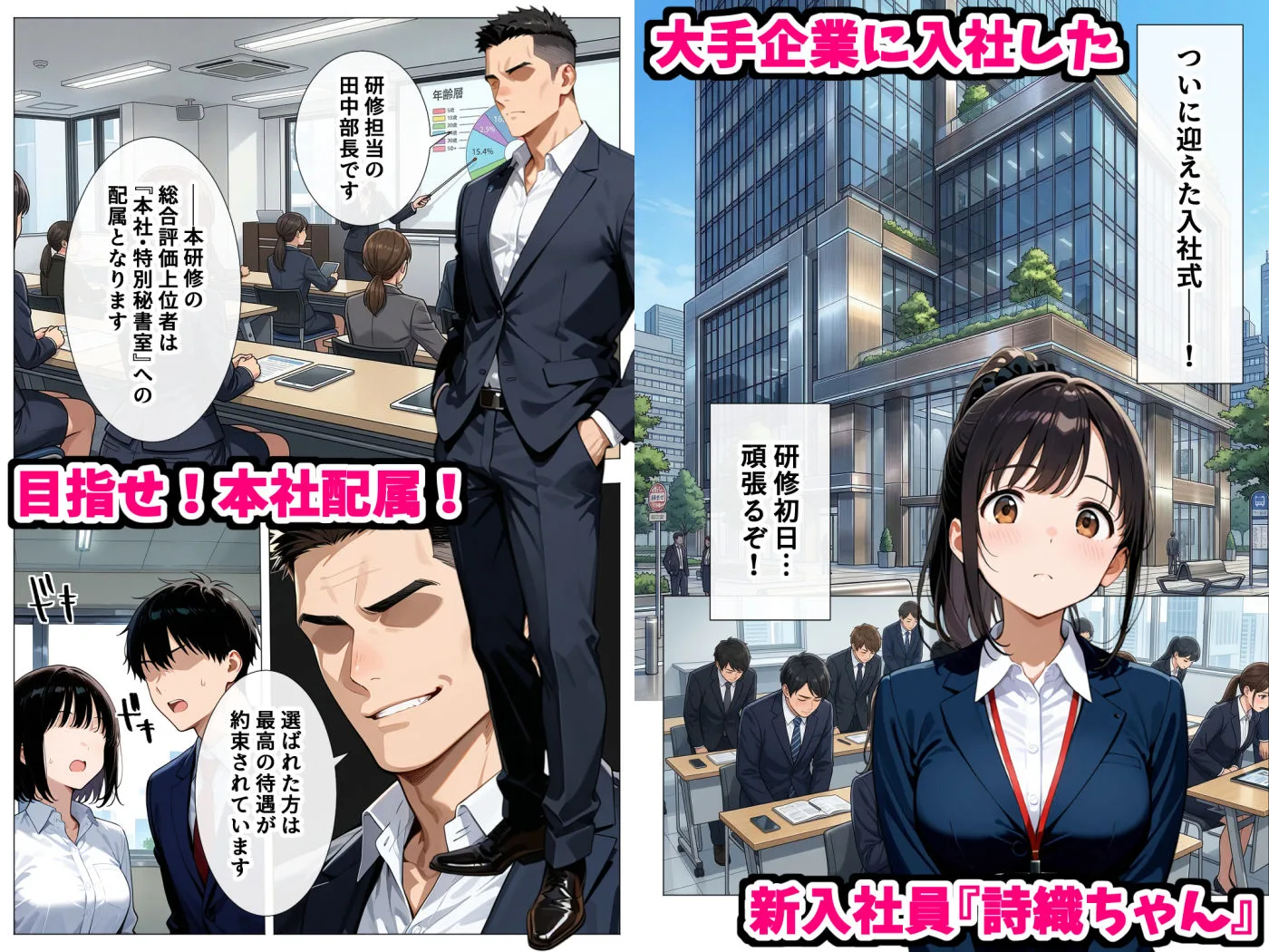 セックスはビジネスマナー！？新入社員を生ハメ中出し研修〜オフィスではセックスが新しい挨拶と評価基準になりました〜 画像2