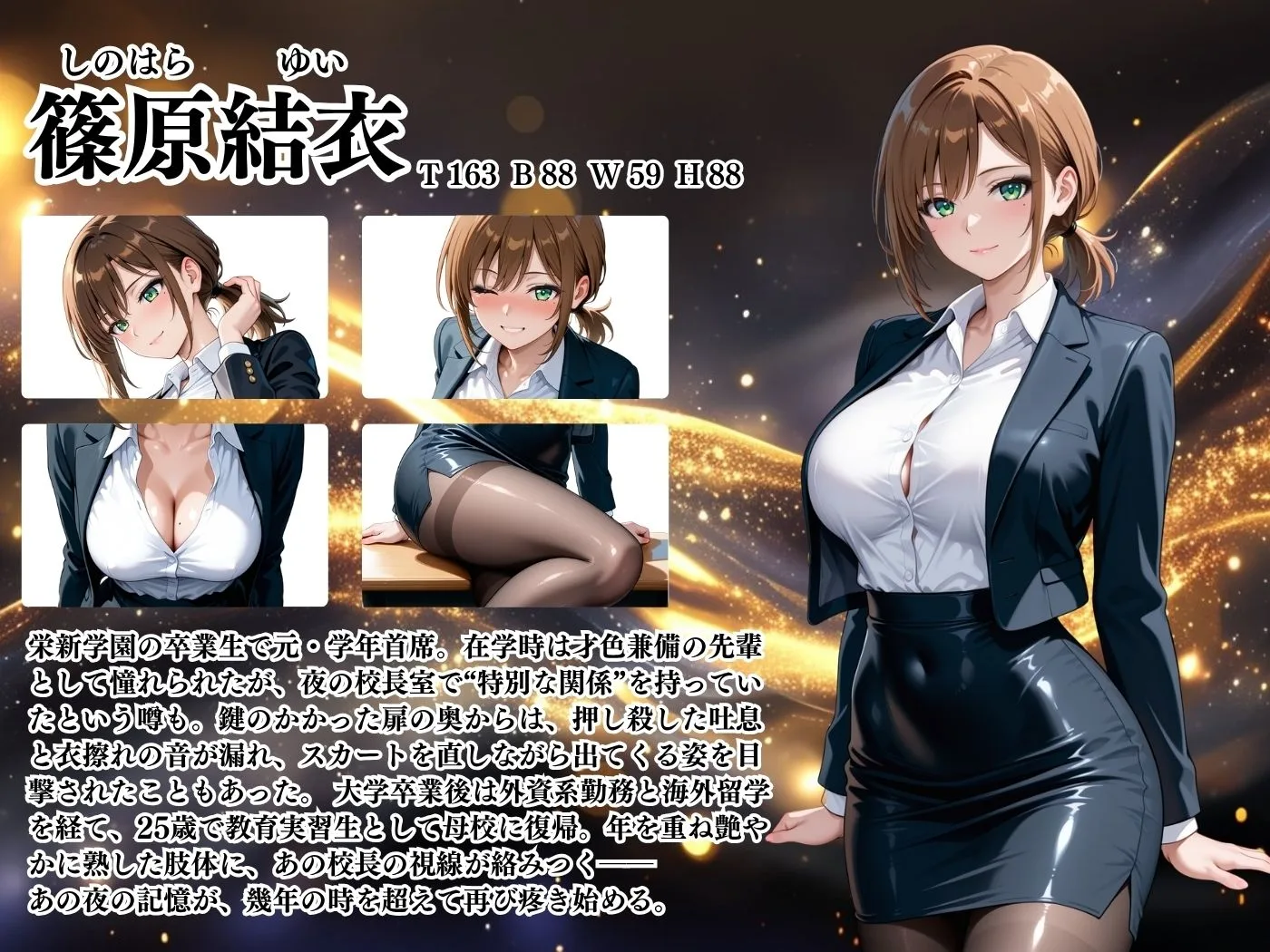 【4Kイラスト】1万3000人の生徒を抱いた校長による篠原結衣への性指導（ホワイトデー編） 画像2