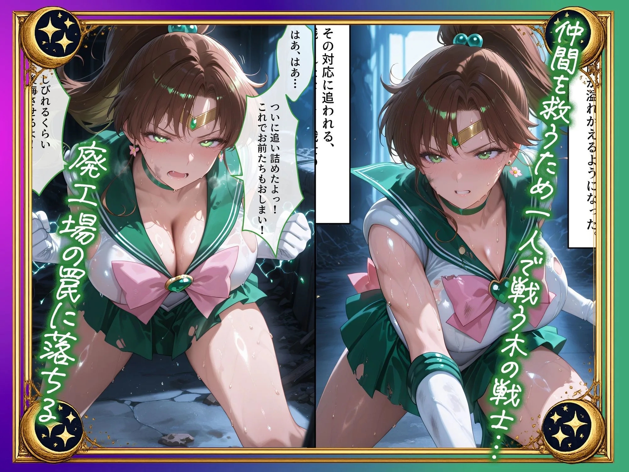 【セリフ付】悪魔に敗北〜快楽堕ちさせられた木の戦士編〜 画像1