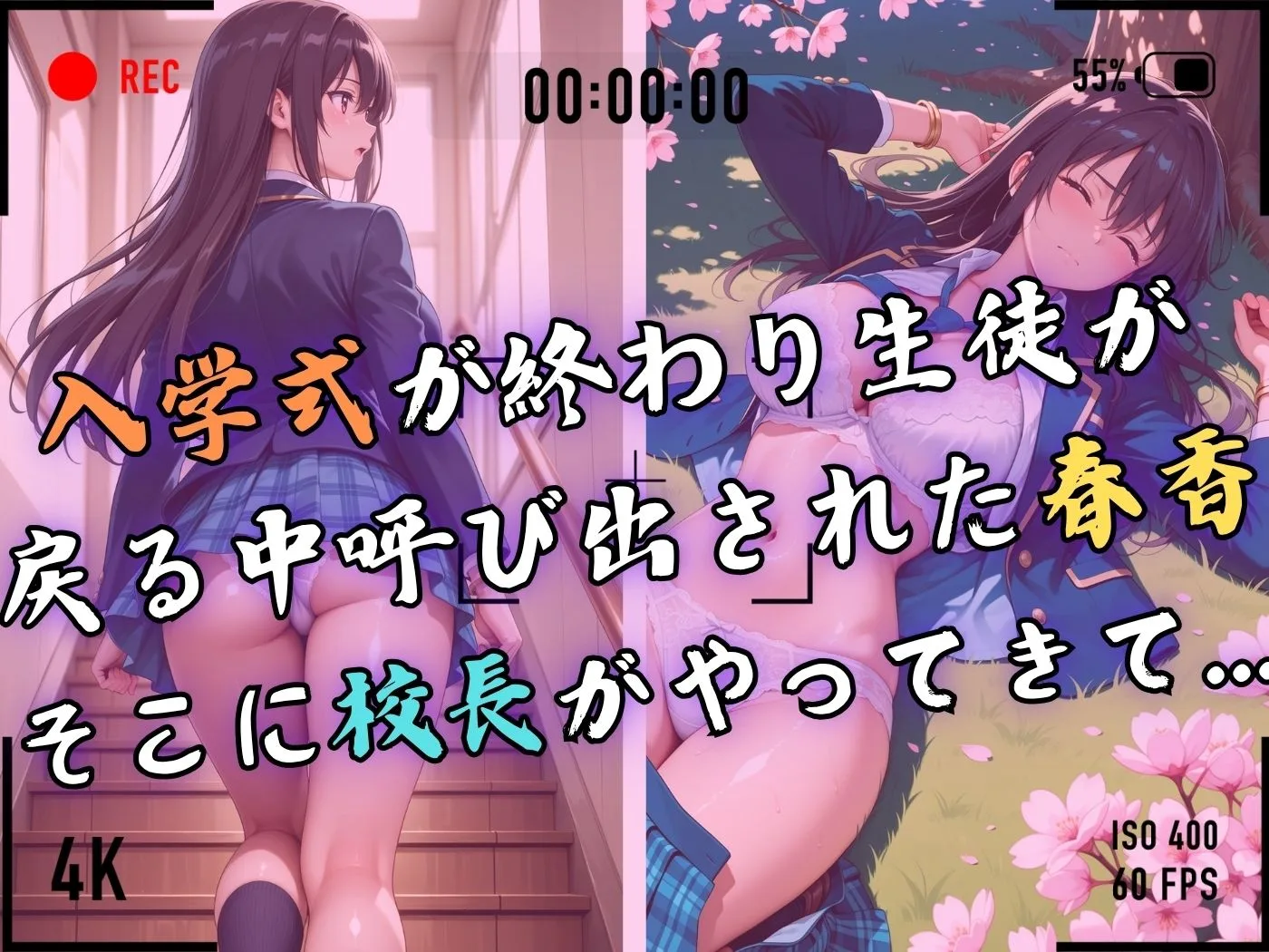 【4Kイラスト】1万3000人の生徒を抱いた校長による榊原春香への性指導（入学式編） 画像4