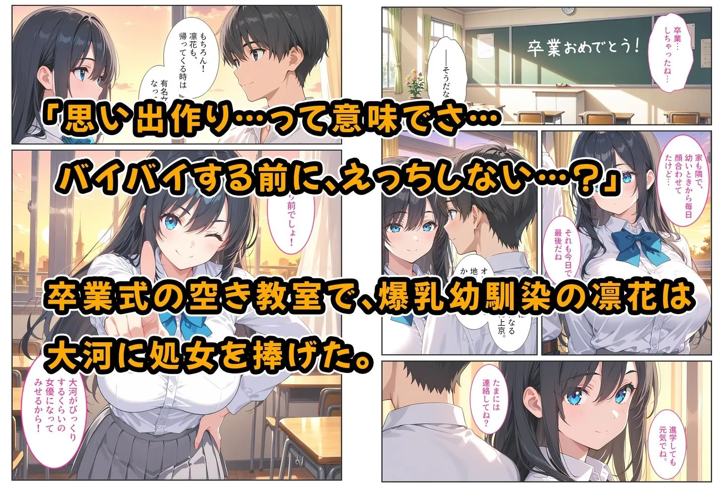 卒業式に処女をくれた爆乳幼馴染がAV女優になっていたので俺の愛とセックスで取り戻す！ 画像1