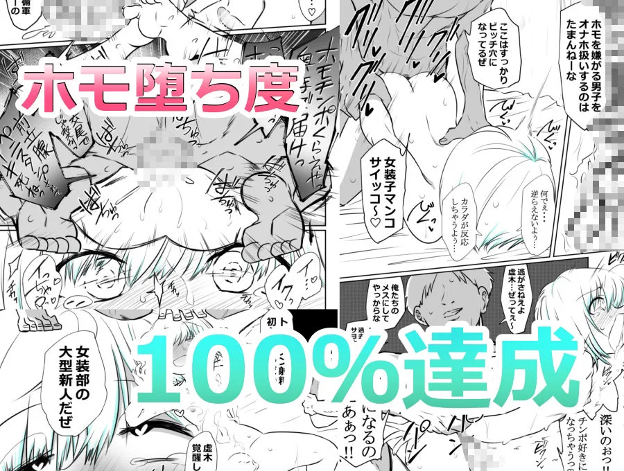 女装部に入ったらただのホモ部でした。先輩たちに調教されてホモ堕ちしたノンケ女装子。 画像4