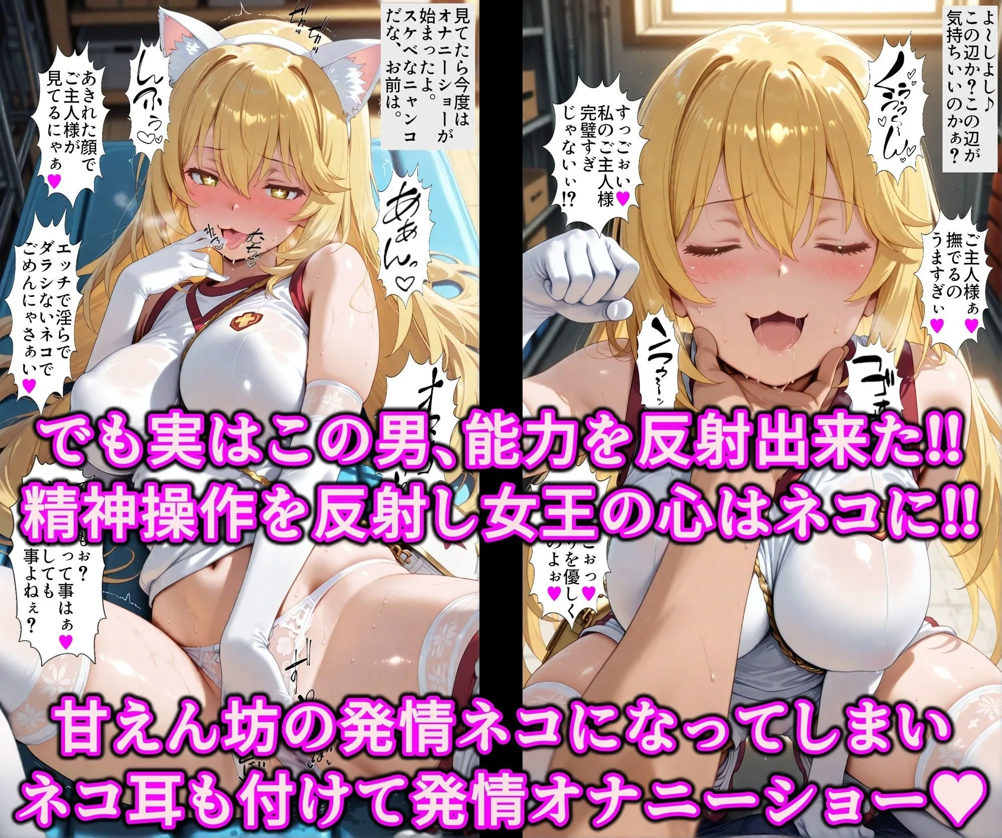 女王を逆洗脳で絶対服従の発情ネコ化！能力反射でエロい体の女王をマゾ洗脳♪何されてもアヘる俺専用の淫乱ペット 画像3