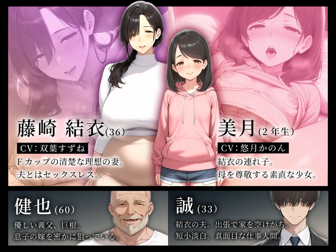 【おさわり×RPG】義父にポルチオ調教でNTRされた人妻が娘も巻き込んで親子丼で種付けされた話_前編 画像2