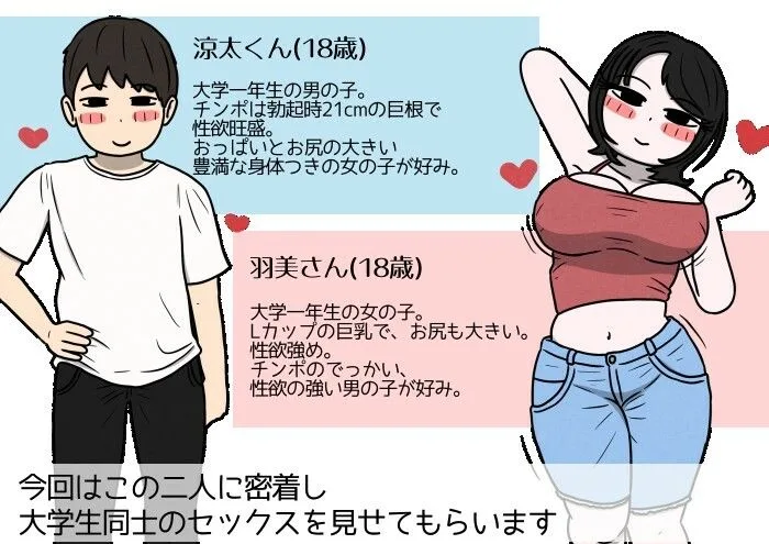 学生カップルのセックスと妊娠 - 気持ちよすぎて赤ちゃんができちゃった涼太くん(18歳)と羽美さん(18歳) 画像1